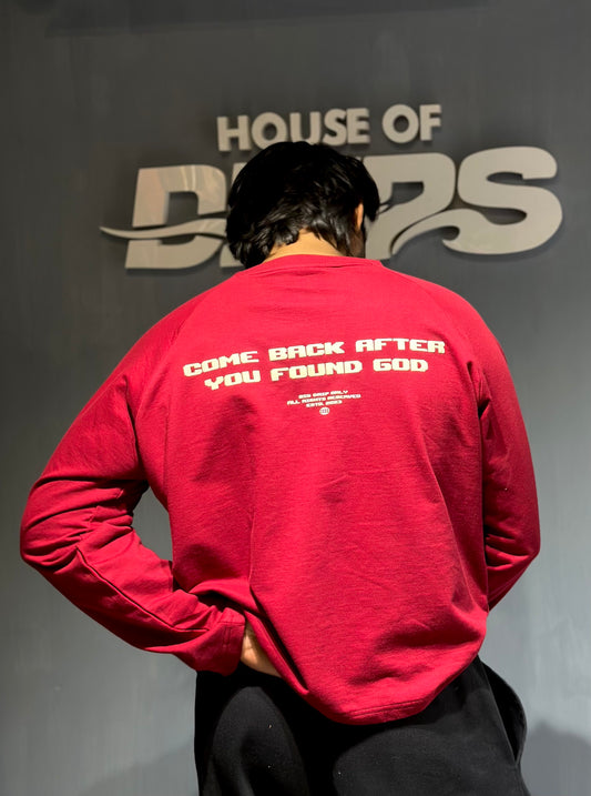 FindGod - wine - Cropped Length T