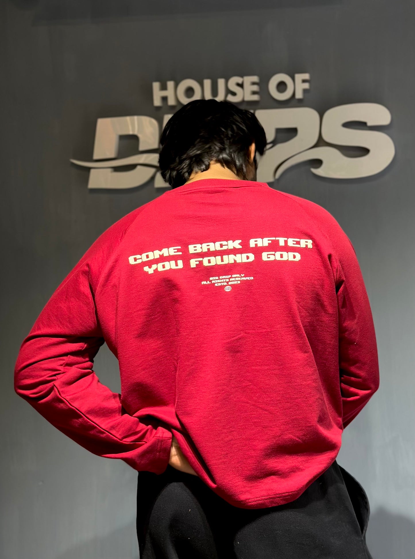 FindGod - wine - Cropped Length T