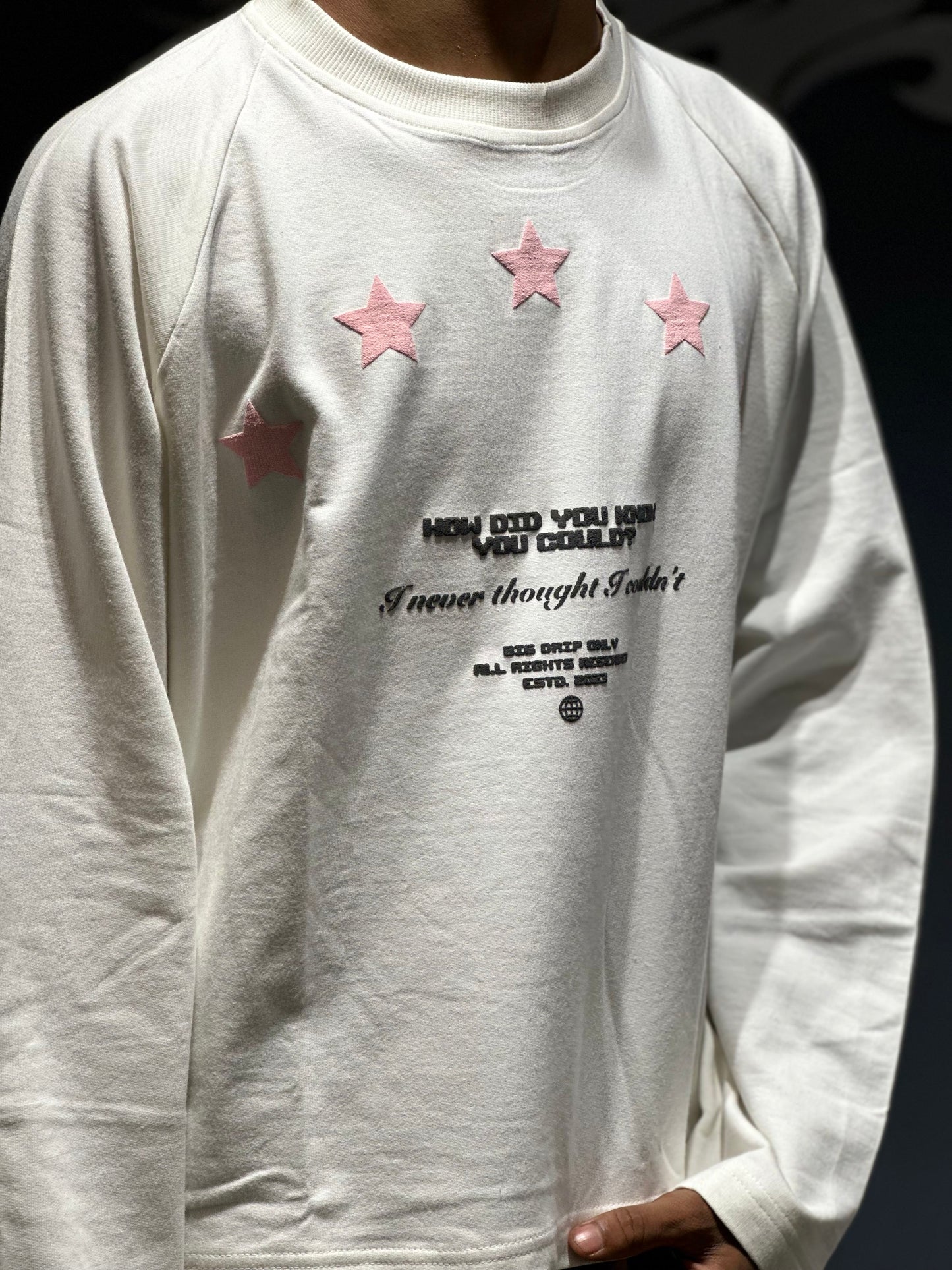 Stars - white - Cropped Length T